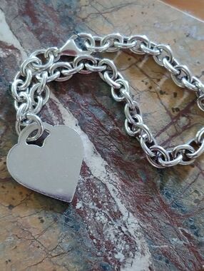 Sterling Silver Heart Charm Bracelet